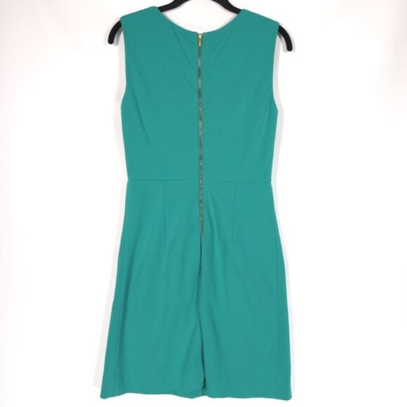 Diane Von Furstenberg Carpreena Mini Dress GREEN Size 6 Full Zipper Sleeveless - Picture 2 of 15
